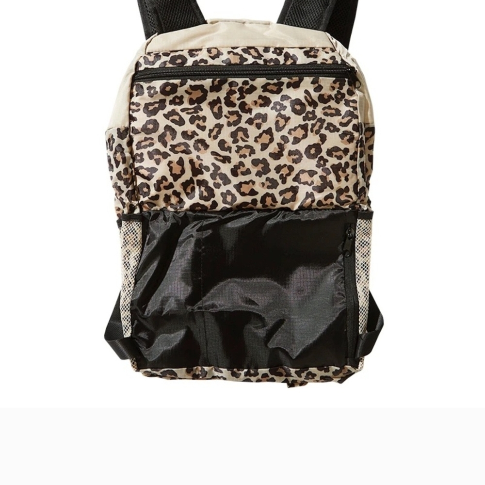 Leopard Print Backpack, New